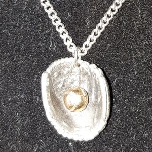 Vintage Avon Baseball and Mitt Necklace